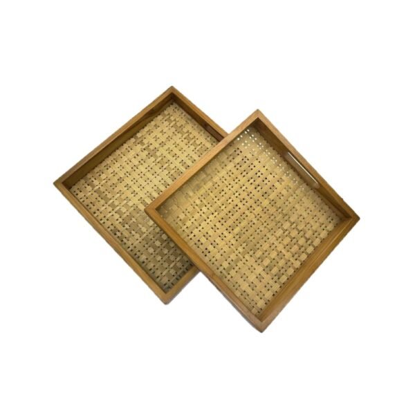 Square Bamboo Tray Classic 1 40/40 & 35/35