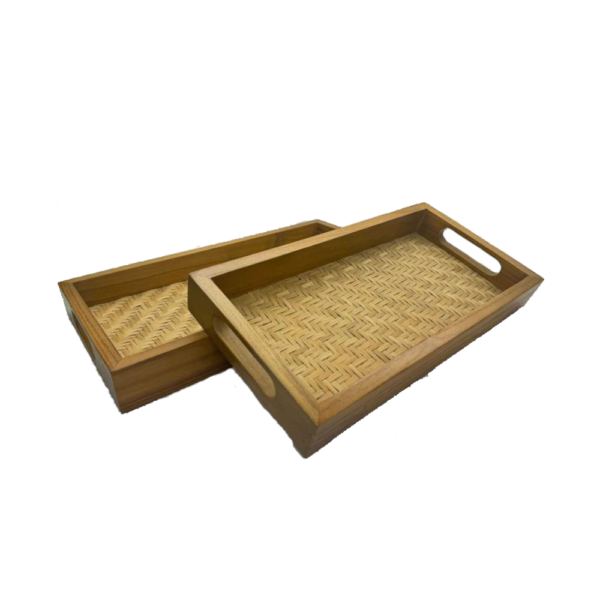 Rectangular Bamboo Tray Classic 2 45/25 & 40/20