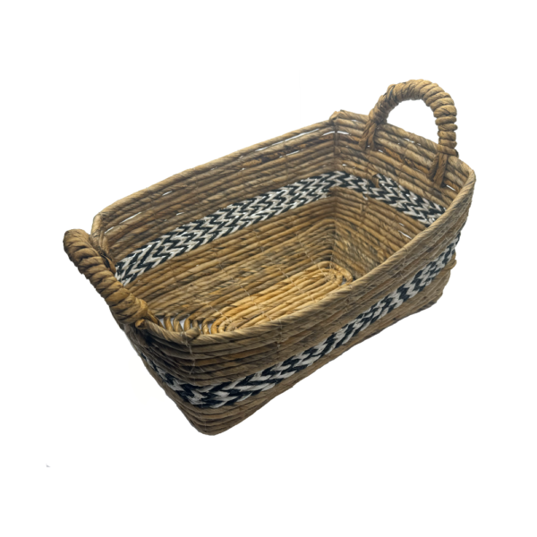 Banana Bark Basket with Handle Rafia - Image 2